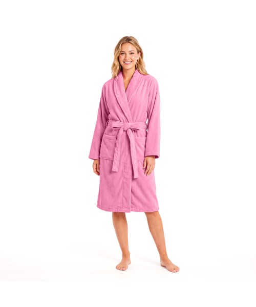 Bubblegum Pink Premium Terry Bathrobe for Men & Women  450 GSM